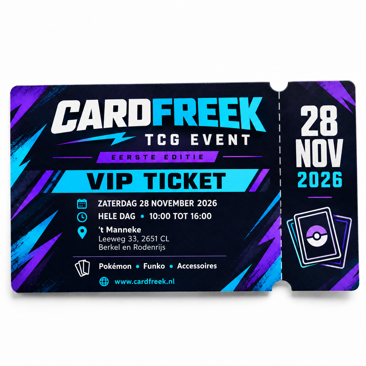 VIP dagticket Cardfreek evenement