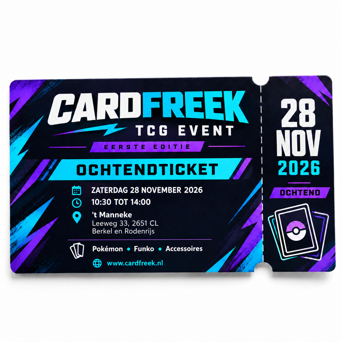 Ochtendticket Cardfreek TCG Event 10:30 tot 14:00 uur