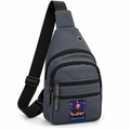 Cardfreek crossbody tas grijs met meerdere ritsvakken
